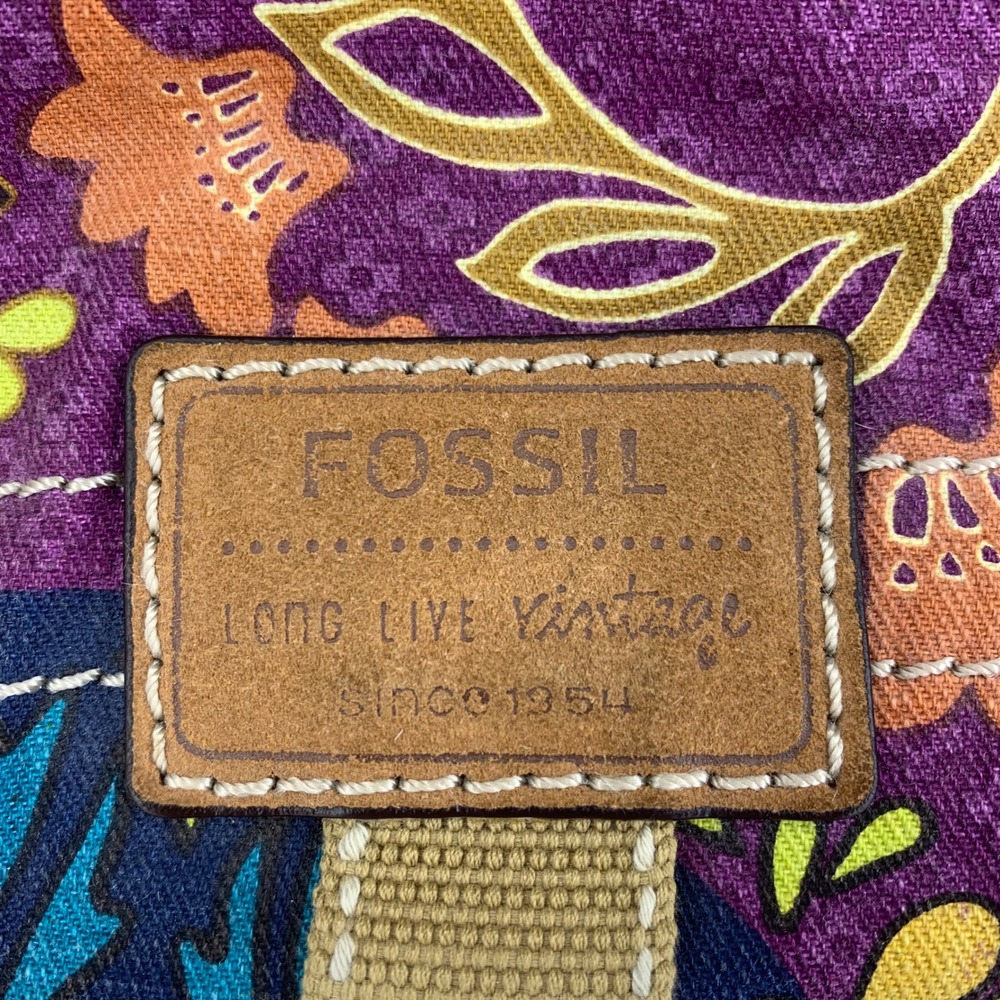 Fossil Paisley Mini Backpack Floral Indie Boho Purple Multi Festival Y2K Hippie - Picture 2 of 10